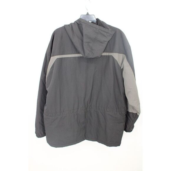 CABELA'S 2XL TALL GRAY/BLACK FLEECE LINED HOODED COAT ZIP FRONT MENS - Picture 4 of 8